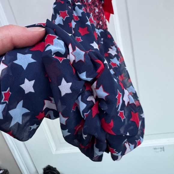 NWOT Little Lass Baby 18M Patriotic Red White & Blue Girls Bubble TankTop Blouse - Picture 3 of 6